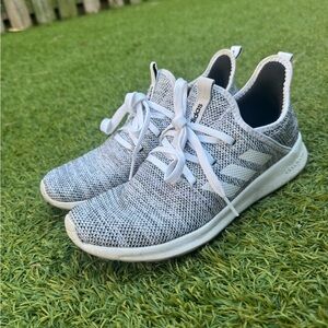 Adidas Gray and White Cloudfoam Sneakers